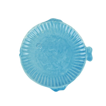 Vietri Pesce Serena (Fish) Aqua Salad Plate